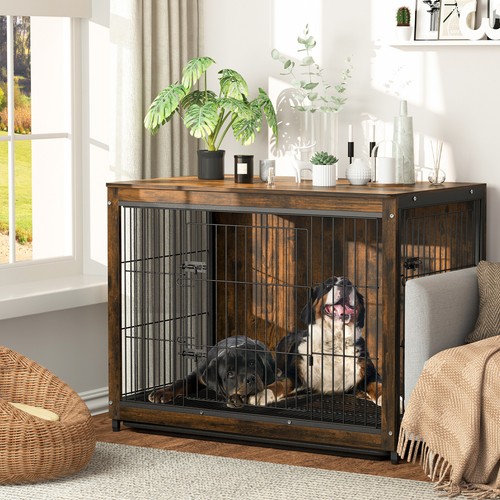 Wood end table - table, crate